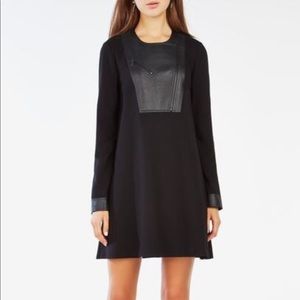 NWT BCBGMAXAZRIA AERO PLEATHER DRESS